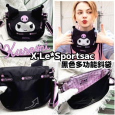 日本限定款 LeSportsac x KUROMI 黑色多功能斜孭袋 (mid Jul)