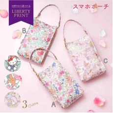 Sanrio x Liberty Fabrics 可愛花卉手拎手機兩用包  (mid Jul)