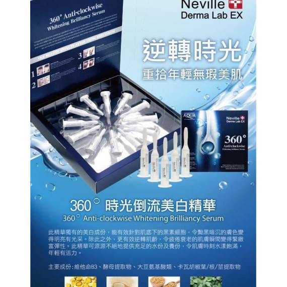 瑞士Neville Derma Lab EX 360°時光倒流美白精華3ml x 12pcs (2 weeks)